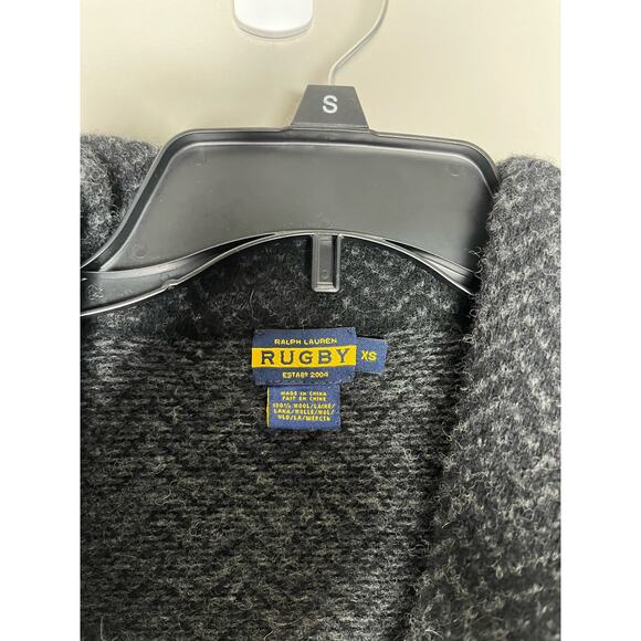 Ralph Lauren Rugby 100% Wool Classy Button Front Collared Cardigan in Gray - Picture 5 of 7